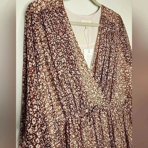 Ted Baker London Vallyy Midi Dress size 10 Maroon/Pink - Picture 3 of 13